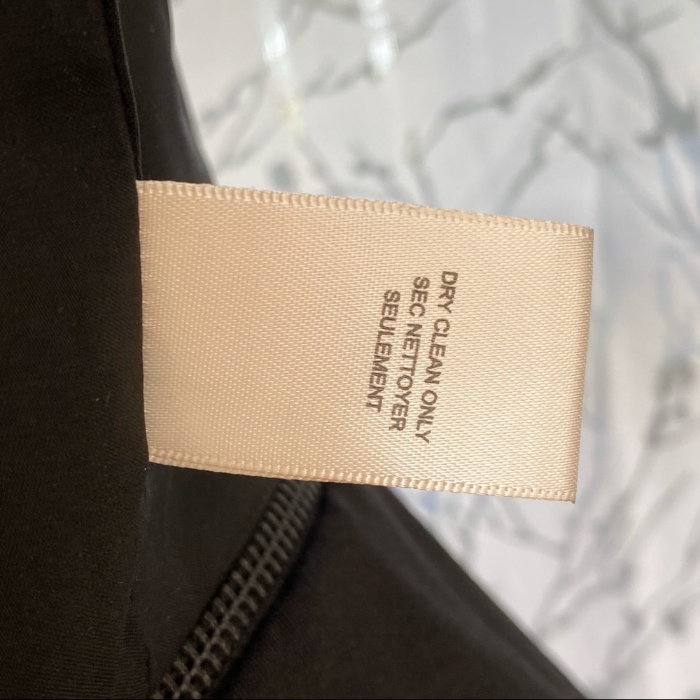 Rebecca Taylor black V-neck zip zipper waist waistband blazer jacket coat - Picture 8 of 8